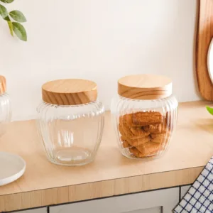 Glass Storage Jars Set of 2